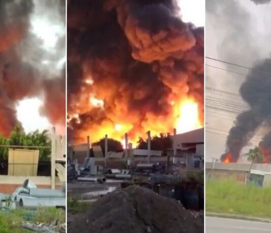 Incêndio atinge fabricas de lingerie em Maracanaú nesta quinta