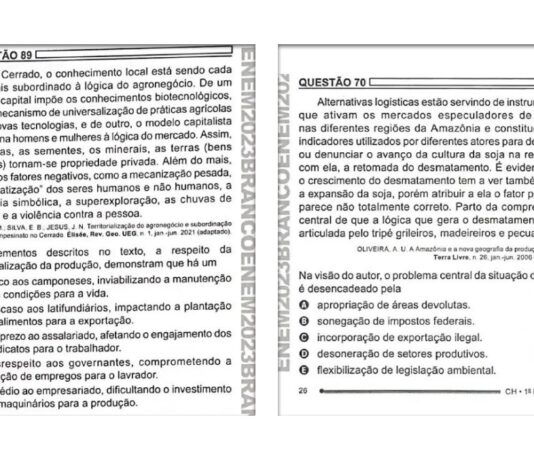 Enem 2023 exalta Paulo Freire, associa o agro a ‘chuvas de veneno’ e critica o capitalismo