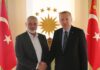 Presidente turco, Recep Tayyip Erdogan, recebe líder do grupo terrorista Hamas no fim de semana