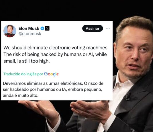 Elon Musk defende que urnas eletrônicas sejam eliminadas