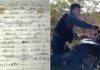 Pai de suspeito devolve motocicleta roubada e deixa bilhete, em Camocim: ‘Desculpa pelo meu filho’