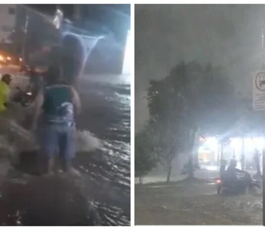 Chuva intensa causa transtornos e alagamentos em vários pontos de Fortaleza