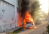 Mais um carro de empresa de internet é incendiado por criminosos em Fortaleza