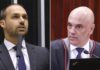 Moraes cobra PGR sobre pedido para investigar Eduardo Bolsonaro