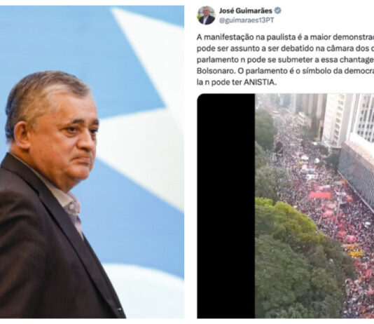Deputado José Guimarães (PT-CE) é acusado de fake news, após postar um vídeo antigo para sugerir ato lotado de Boulos.