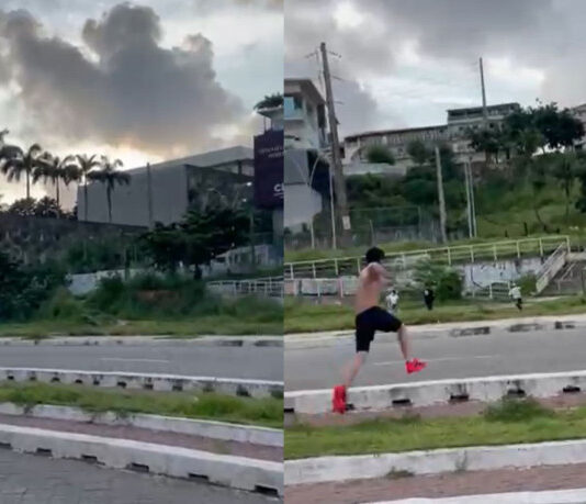 Participantes de corrida de rua são roubados em plena prova no bairro Mucuripe, em Fortaleza.