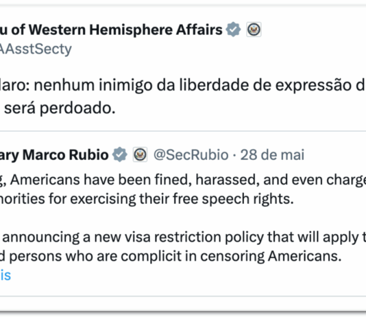 Em português, EUA dizem que inimigo da liberdade não será perdoado.