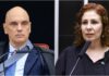 Alexandre de Moraes revoga bloqueios de perfis de Carla Zambelli