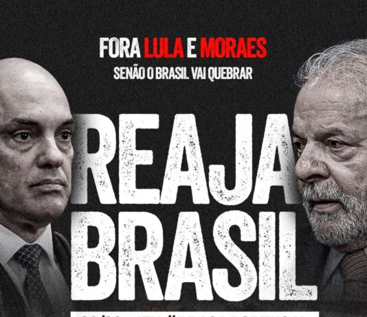 Reage Brasil: André Fernandes convoca manifestação na Praça Portugal no dia 03/08 às 15 horas.
