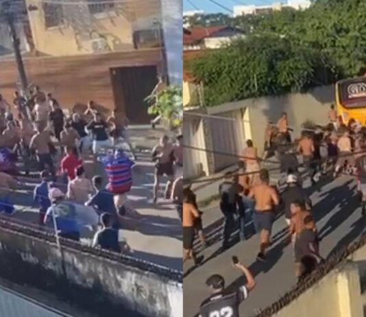 Torcedores de Ceará e Fortaleza brigam em ruas de Fortaleza antes do Clássico pelo Brasileirão