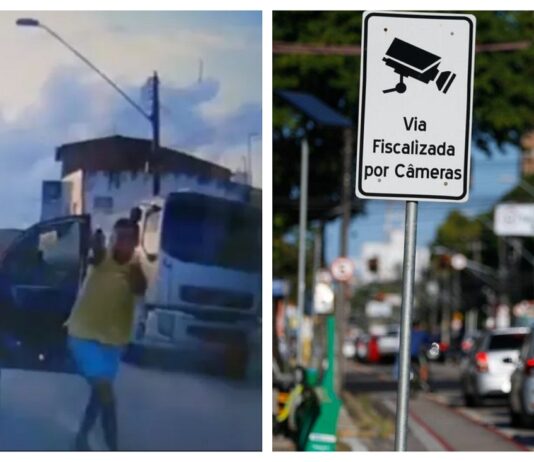Indústria da multa: câmeras de videomonitoramento em Fortaleza podem gerar infração para quem usa celular parado no sinal vermelho.