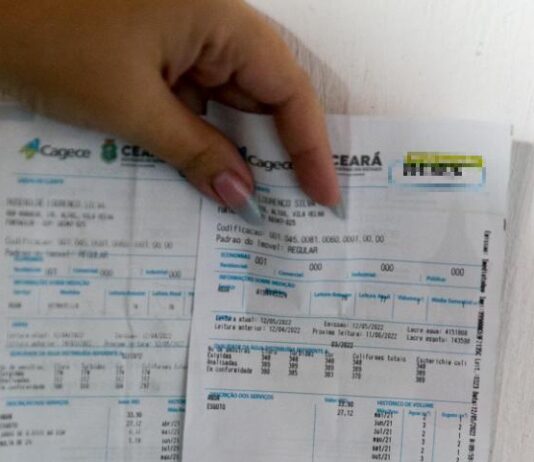 Conta de água no Ceará ficará quase 10% mais cara em Novembro.