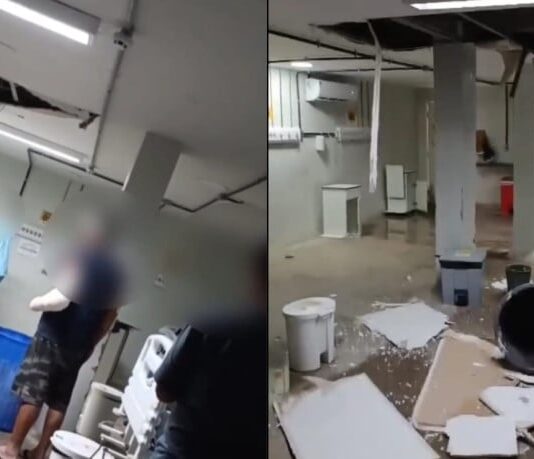 Parte do forro do Frotinha da Messejana desaba; incidente é o terceiro após reforma em 2024
