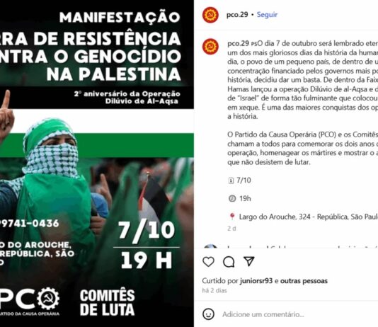 PCO convoca ato para comemorar ataque terrorista do Hamas contra Israel