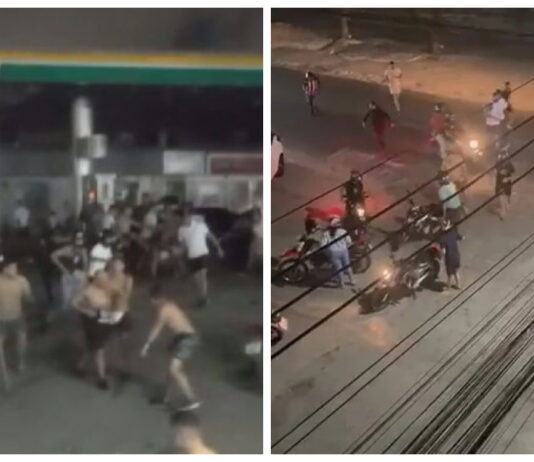 Briga de torcedores é registrada após jogo entre Fortaleza e Ceará nas proximidades da Arena Castelão