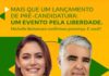 Lançamento da pré-candidatura de Eduardo Girão ao governo do Ceará nesse domingo (30) terá a presença de Michelle Bolsonaro.