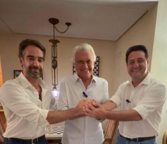 Ronaldo Caiado anuncia filiação ao PSD ao lado de Eduardo Leite e Ratinho Junior