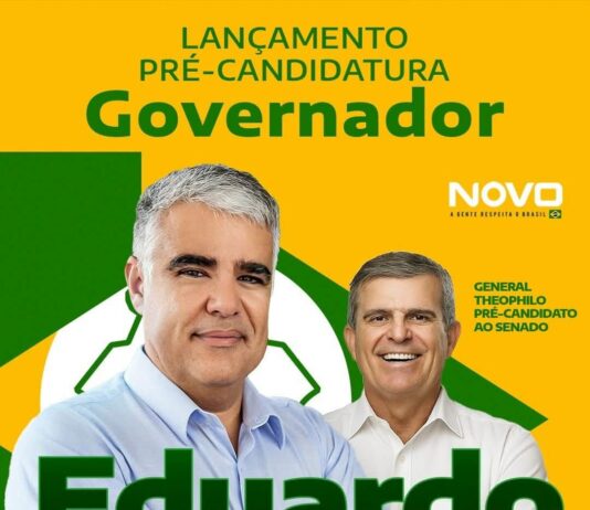 Eduardo Girão lança pré-candidatura a governador em Juazeiro do Norte no dia 30 de janeiro.