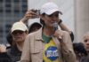 Michelle critica esquerda por comemorar raio em ato pró-Bolsonaro