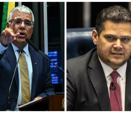 Sen. Eduardo Girão e o partido Novo apresentam representação contra Davi Alcolumbre para afastá-lo da presidência do Senado.