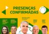 Eduardo Girão lança pré-candidatura a governador do Ceará em Sobral, com a presença de Sergio Moro e Marcos Pontes.