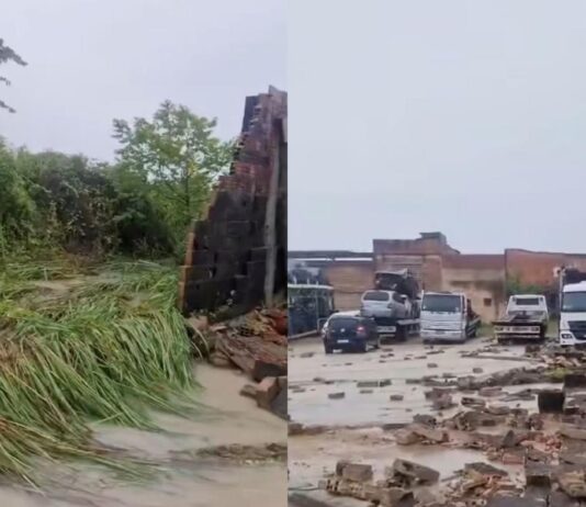 Parte do muro do Aeroporto de Fortaleza volta a cair seis dias após primeiro desabamento