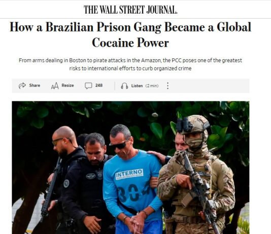 Jornal dos EUA diz que PCC virou potência global do crime