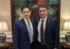 Flávio Bolsonaro se encontra com vice-presidente J.D. Vance e com o secretário de Estado Marco Rubio