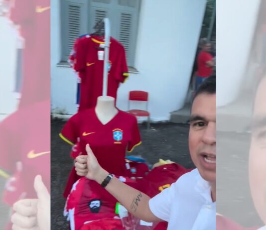 Camisa falsa da Seleção com número 13 exibida em vídeo de Chagas Vieira pode ser considerada crime eleitoral