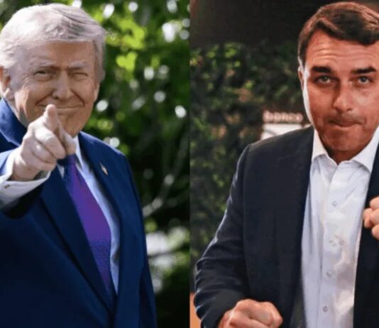 Trump convida Flávio Bolsonaro a visitá-lo na Casa Branca