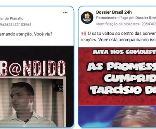 Páginas ‘fantasmas’ do Instagram e Facebook gastaram mais de R$ 1 milhão em ataques a Flávio Bolsonaro e Tarcísio
