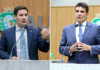 Deputados líderes do governo do PT discutem no palco em evento com Elmano em Iguatu