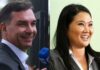 Flávio Bolsonaro parabeniza Keiko Fujimori por vitória no Peru