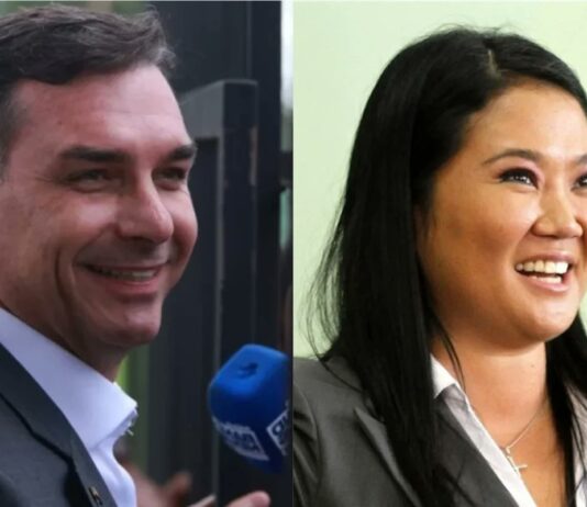 Flávio Bolsonaro parabeniza Keiko Fujimori por vitória no Peru