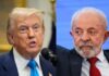 Trump chama Lula de “volátil” e diz que não se importa com presidente brasileiro