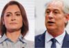 Michelle Bolsonaro volta a criticar Ciro Gomes após ele dizer seu possível apoio à presidente.