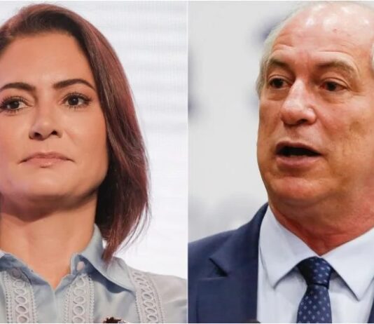 Michelle Bolsonaro volta a criticar Ciro Gomes após ele dizer seu possível apoio à presidente.