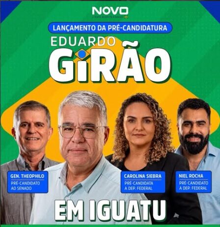 Eduardo Girão realiza 7° evento de pré-candidatura a governo do Ceará em Iguatu nesse sábado.