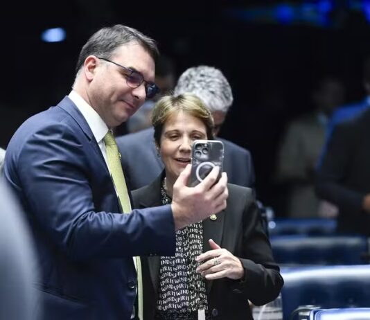 Tereza Cristina confirma conversa com Flávio Bolsonaro sobre vaga de vice