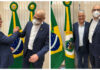 Sargento Reginauro toma posse no Senado Federal e recebe distintivo de lapela de Eduardo Girão