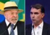 Nova pesquisa já traz empate técnico entre Flavio Bolsonaro e Lula no 1° turno.