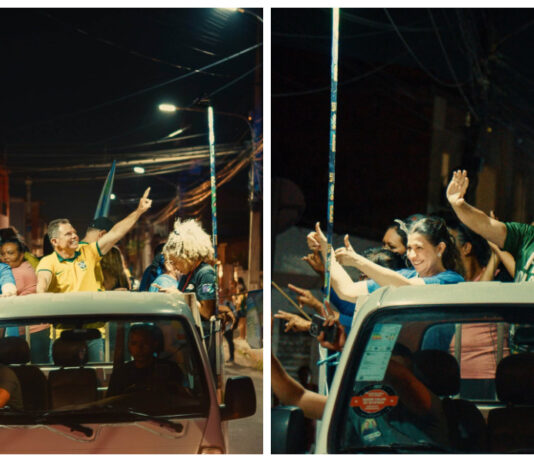 Lucinildo Frota mobiliza apoiadores em carreata pró-Flávio Bolsonaro em Maracanaú