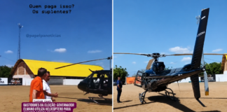 Jornal denúncia que governador Elmano usa helicóptero de empreiteira envolvida em denúncia de desvio de dinheiro