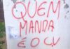 Muro próximo a escola em Sobral é alvo de pichação: “quem manda aqui é o CV”