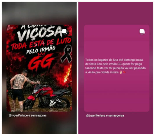 Após morte de liderança da facção, CV determina fechamento do comércio e cancelamento de eventos em Viçosa do Ceará.