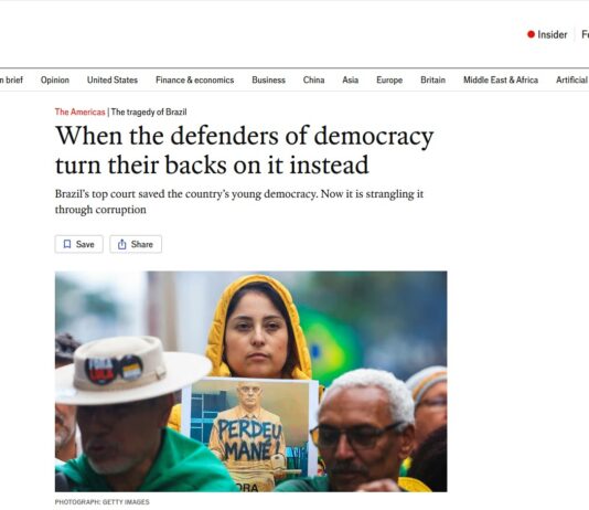 Escândalo envolvendo Moraes e o STF é uma ameaça à democracia do Brasil, diz The Economist