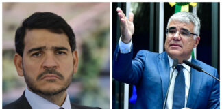 “É vergonhoso ver a total falência ética dos 3 Poderes da República. No dia 25, precisamos dar um basta definitivo nessa incompetência e corrupção”, diz sen. Eduardo Girão, em crítica ao AGU, fazendo campanha para o Lula.