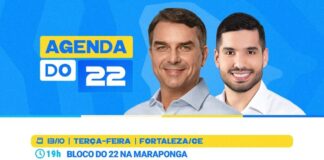 Deputado André Fernandes divulga agenda de eventos em apoio a Flávio Bolsonaro nessa semana.