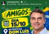 Pedro Matos convida para adesivaço em favor de Flávio Bolsonaro na av. Dom Luis em Fortaleza