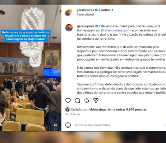 Militantes pró-Palestina invadem Câmara de SP durante homenagem a major israelense